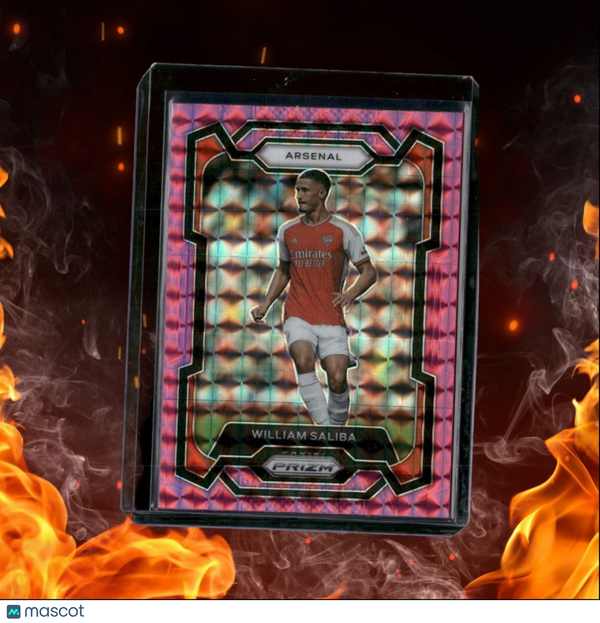 2023 Panini Prizm Premier League William Saliba Pink Mosaic Prizm #21