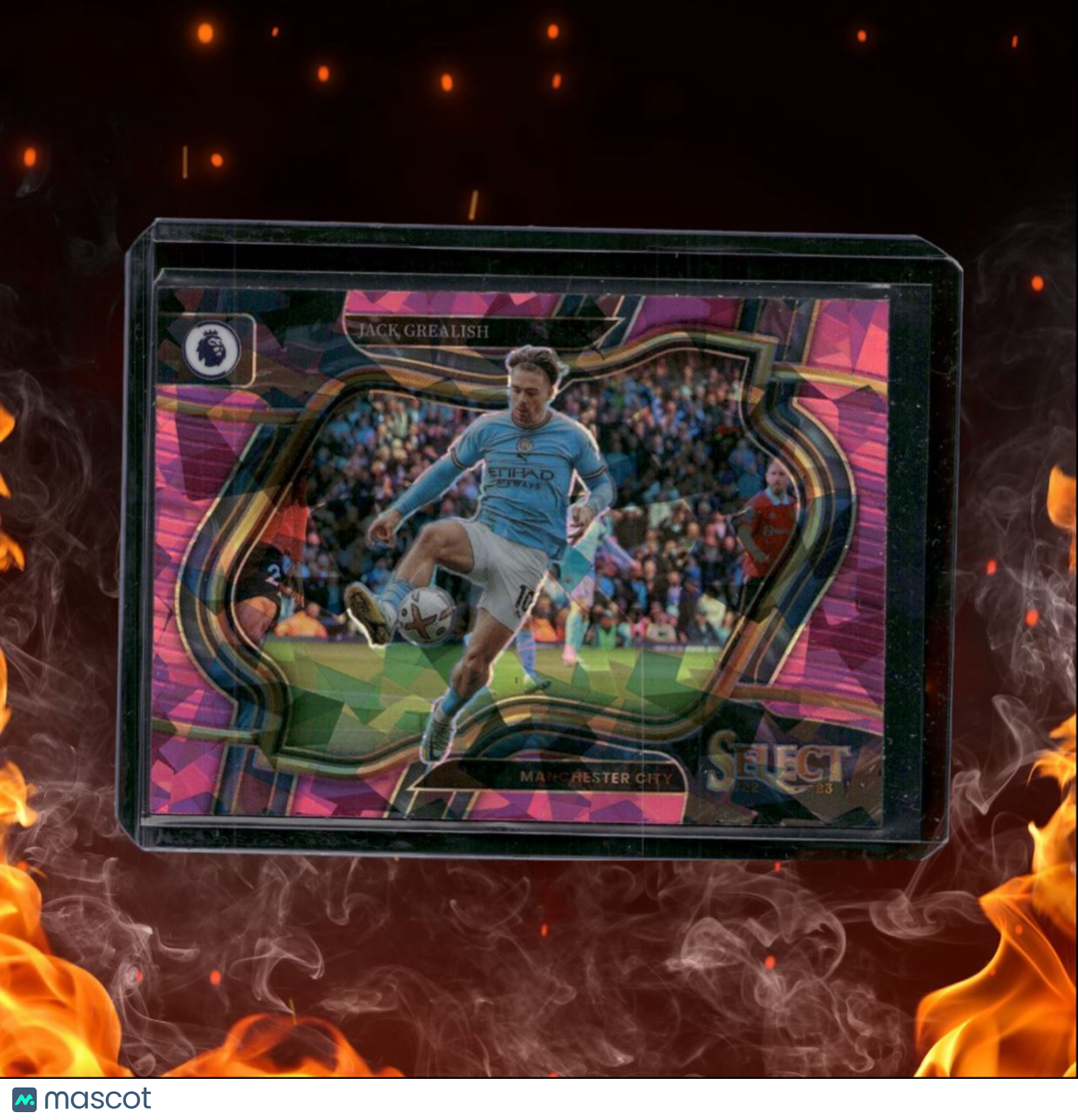2022 Panini Select Premier League Jack Grealish Pink Crached Ice Prizm Field