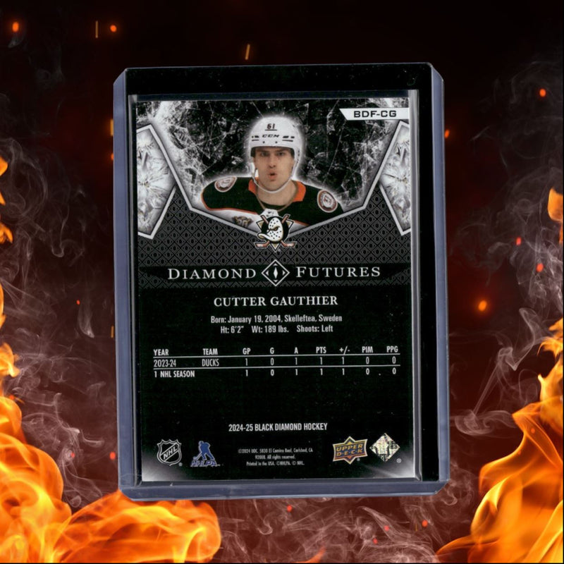 2024-25 Upper Deck Black Diamond Cutter Gauthier Diamond Futures Rookie 180/249