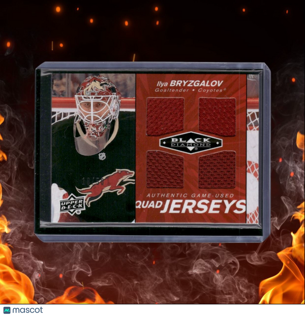 2010-11 Upper Deck Black Diamond Ilya Bryzgalov Jerseys Quad Game-Used 18/50