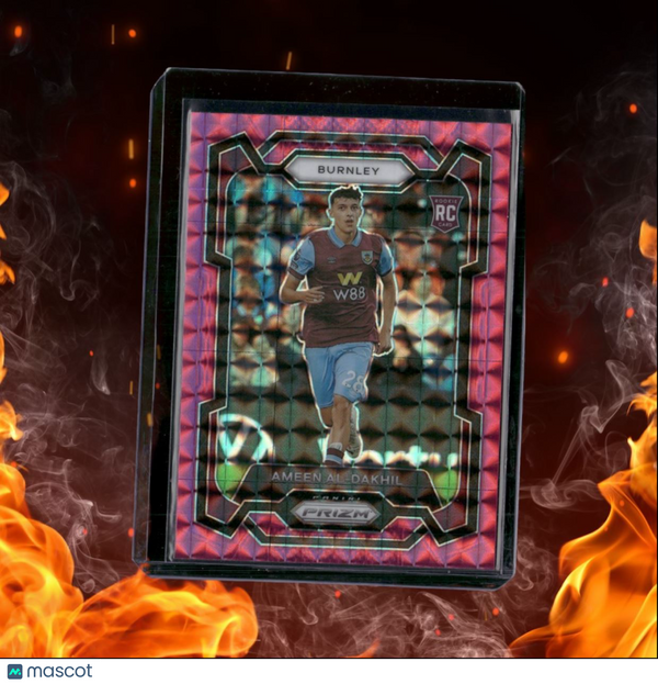 2023 Panini Prizm Premier League Ameen Al-Dakhil Pink Mosaic Prizm Rookie #276