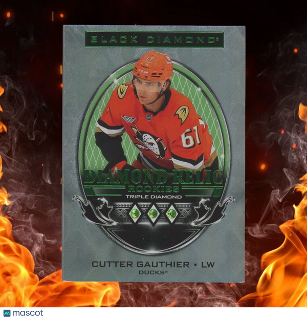 2024-25 Upper Deck Black Diamond CUTTER GAUTHIER Relic Rookie /10 Emerald BDR-CG