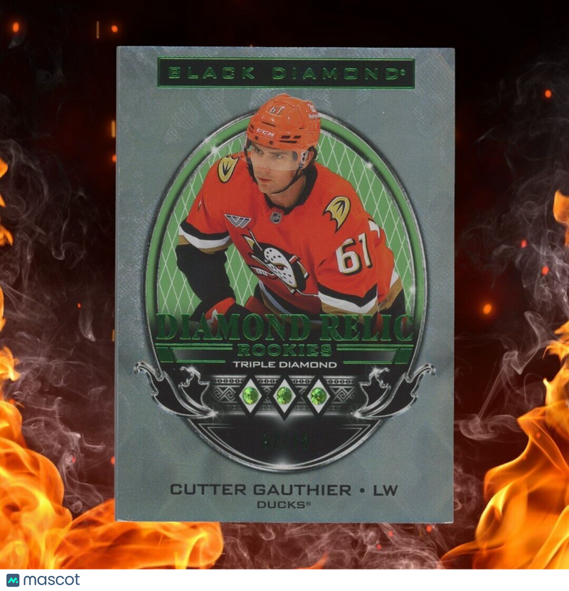 2024-25 Upper Deck Black Diamond CUTTER GAUTHIER Relic Rookie /10 Emerald BDR-CG