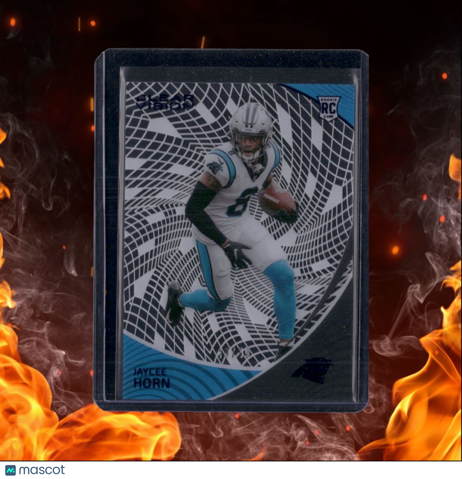 2021 Panini Chronicles Jaycee Horn Clear Vision Blue Rookie 49/99 #CVR-7