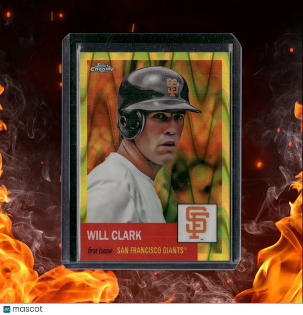 2022 Topps Chrome Platinum Anniversary Will Clark Gold Lava Fractor 043/250 #294