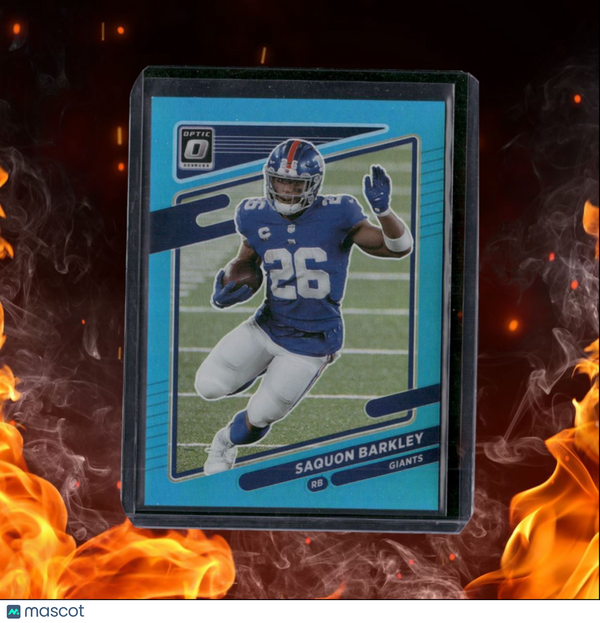 2021 Donruss Optic Saquon Barkley Aqua Holo Prizm 207/299 #16