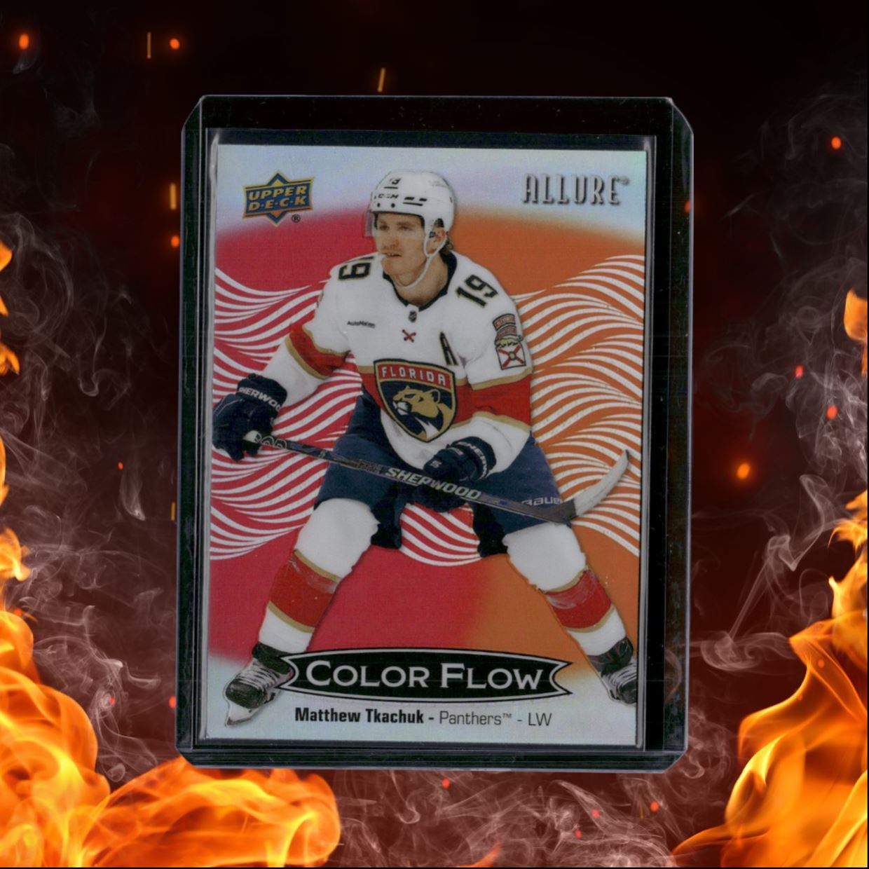 2024-25 Upper Deck Allure Matthew Tkachuk Color Flow Orange Yellow (B) #CFL-34