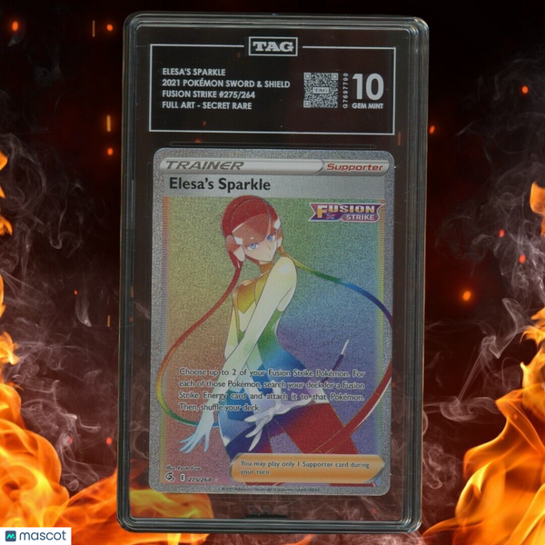 Pokemon Fusion Strike ELESA'S SPARKLE Secret Rare Full Art 275/264 TAG 10