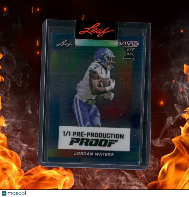 2024 Leaf Vivid Jordan Waters Pre-Production Proof Rookie 1/1