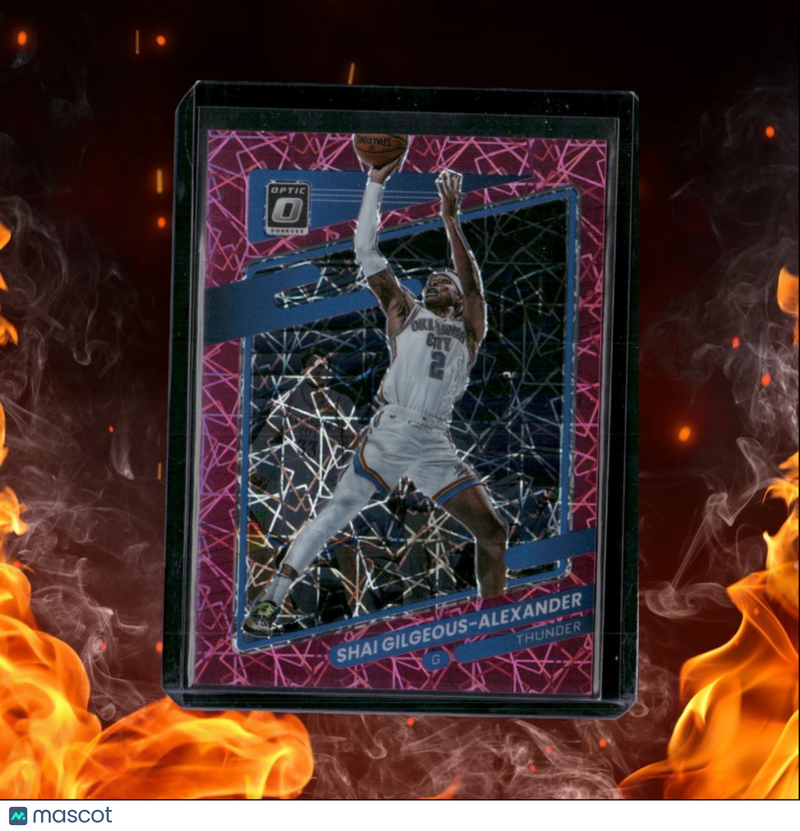 2021-22 Donruss Optic Shai Gilgeous-Alexander Pink Velocity Lazer Prizm 34/79