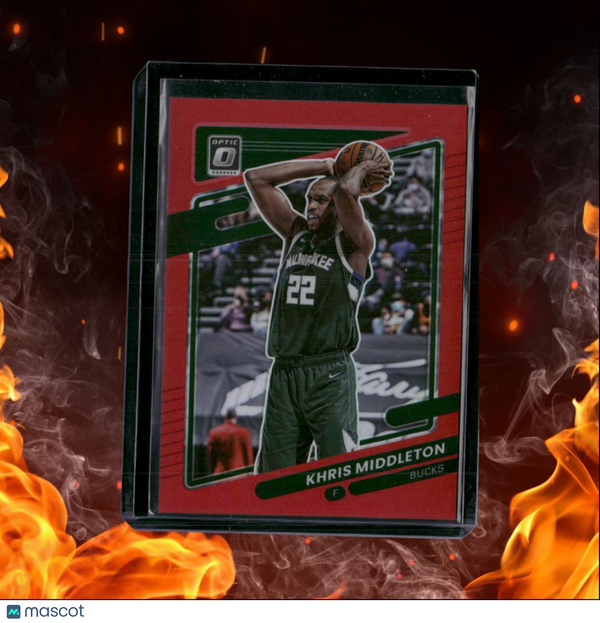 2021-22 Donruss Optic Khris Middleton Red Holo Prizm 95/99 #143