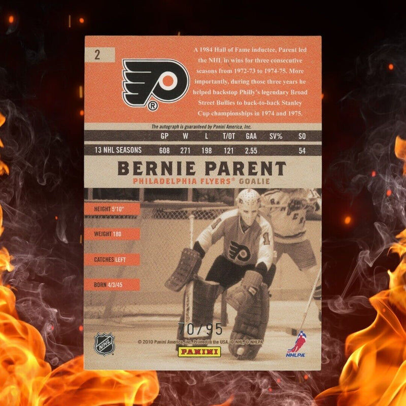 2010-11 Panini Certified BERNIE PARENT Auto /95 Certified Legends