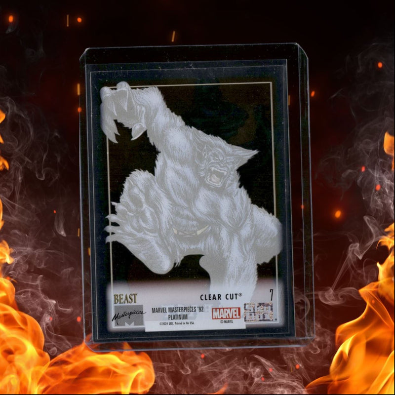 2024 Marvel Masterpieces '92 Platinum Beast Clear Cut SP