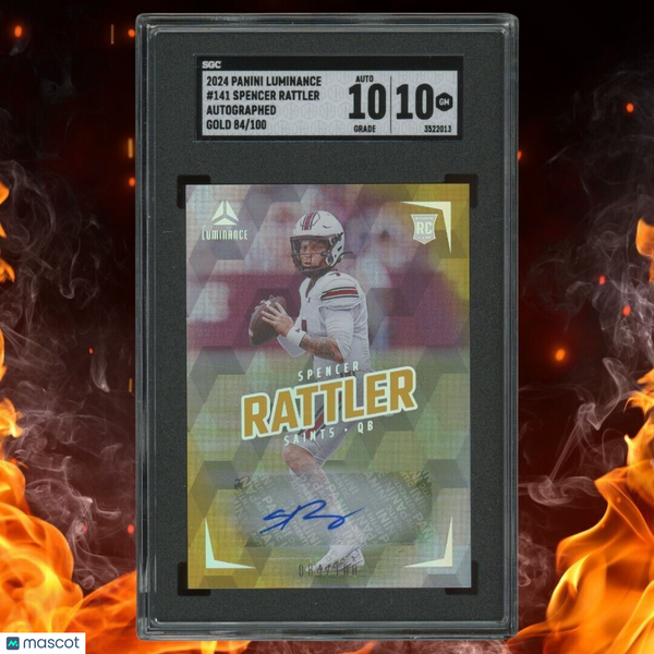 2024 Panini Luminance SPENCER RATTLER Rookie Auto /100 Gold SGC 10 #141