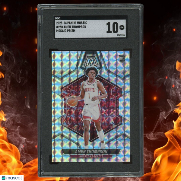 2023-24 Panini Mosaic AMEN THOMPSON Rookie Mosaic Prizm SGC 10 #230