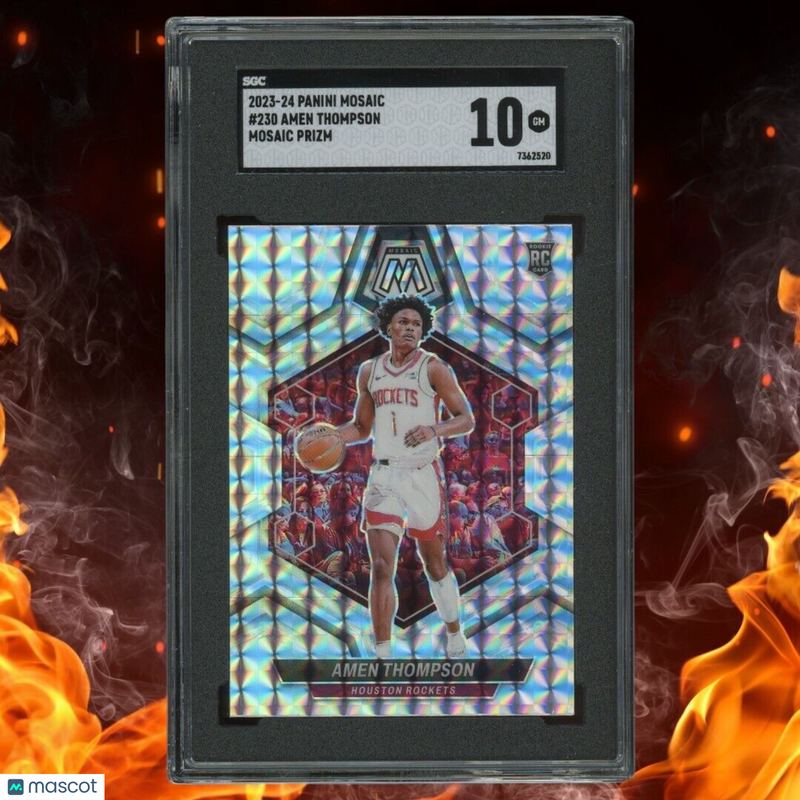 2023-24 Panini Mosaic AMEN THOMPSON Rookie Mosaic Prizm SGC 10