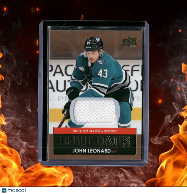 2021-22 Upper Deck John Leonard Debut Dates Jersey Gold #DD-2