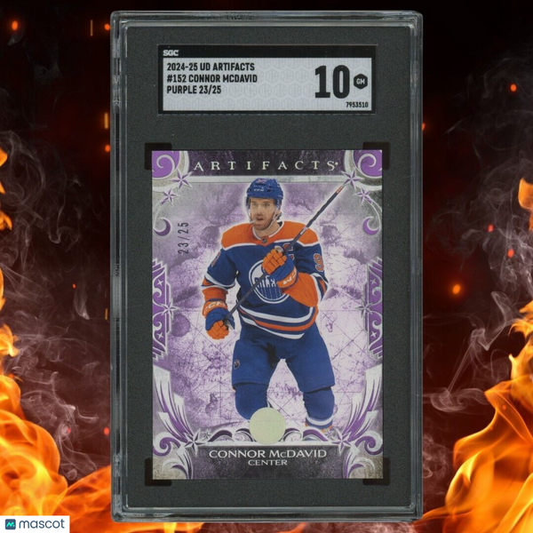 2024-25 Upper Deck Artifacts CONNOR MCDAVID /25 Purple SGC 10 #152