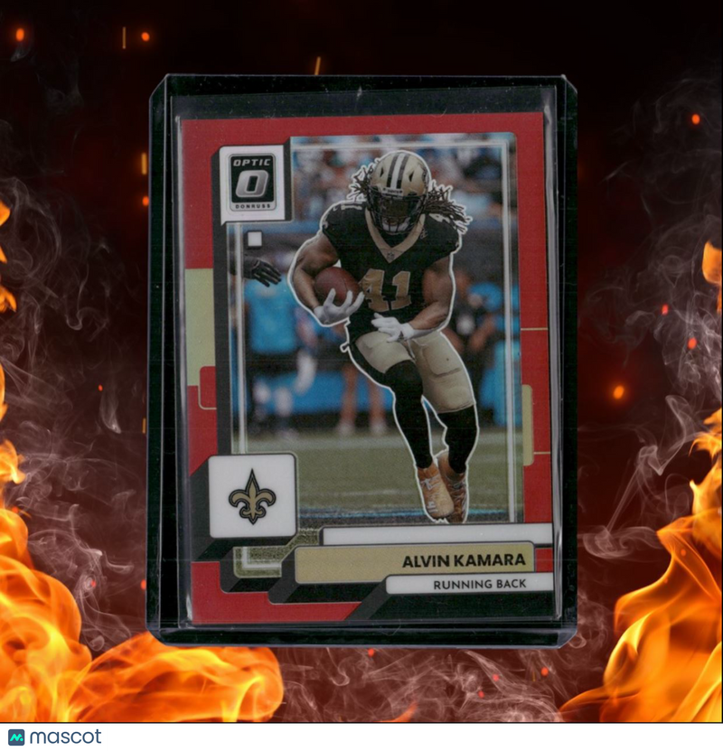 2022 Donruss Optic Alvin Kamara Red Holo Prizm 09/99