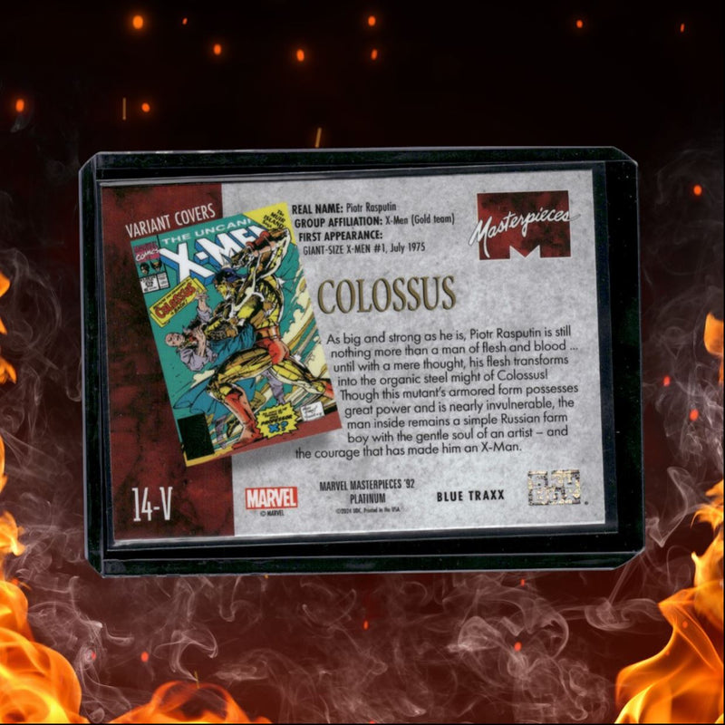 2024 Marvel Masterpieces '92 Platinum Colossus Cover Variant Blue Traxx