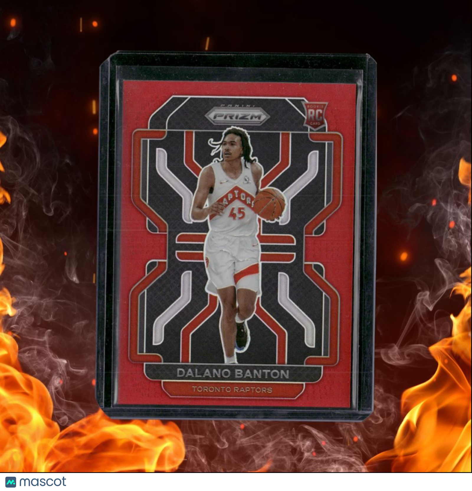 2021-22 Panini Prizm Dalano Banton Red Prizm Rookie 240/299 #328