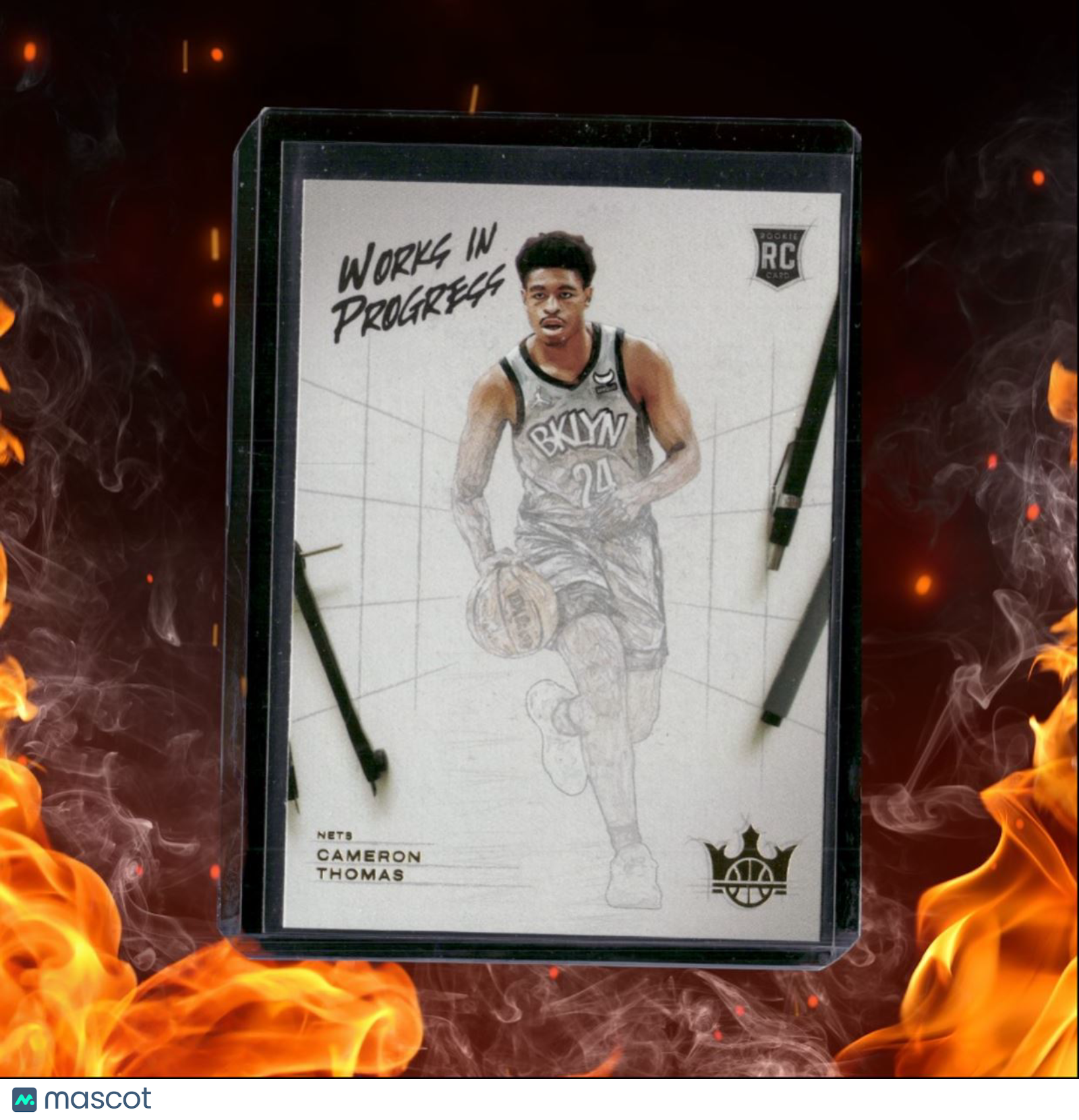 2021-22 Panini Court Kings Cameron Thomas Work in Progress Rookie #21