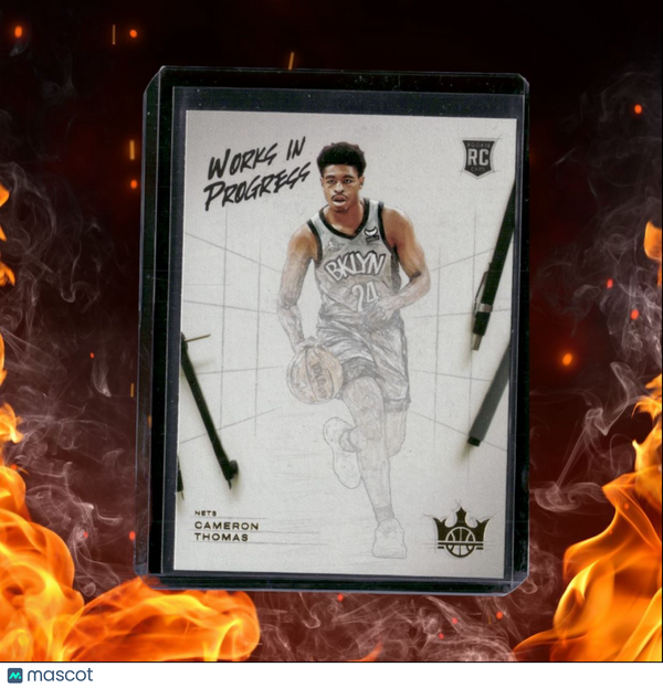 2021-22 Panini Court Kings Cameron Thomas Work in Progress Rookie #21