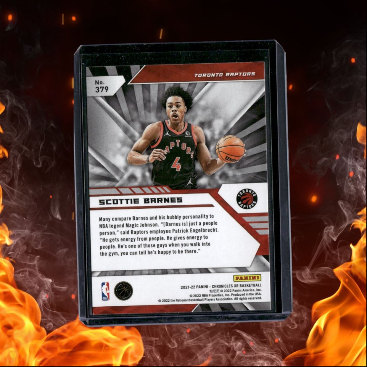 2021-22 Panini Chronicles Scottie Barnes Xr Pink Rookie #379