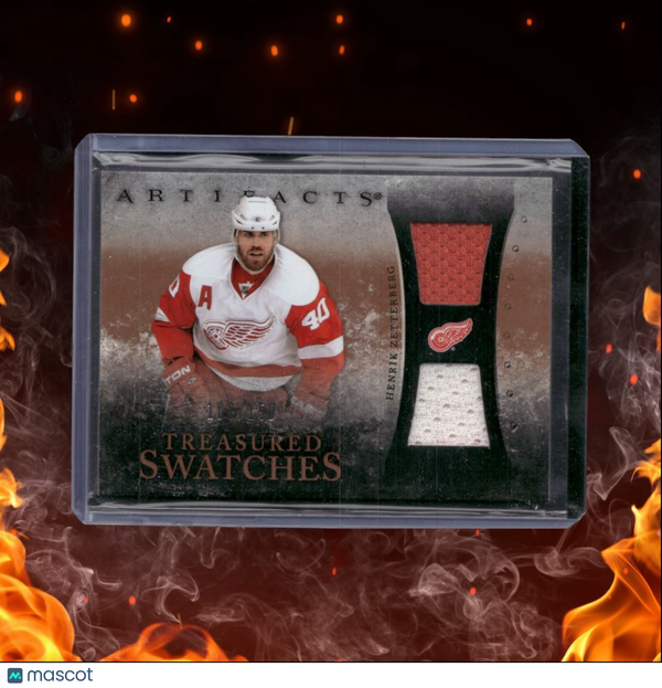 2010-11 Upper Deck Artifacts Henrik Zetterberg Dual Jersey Treasured Swatches