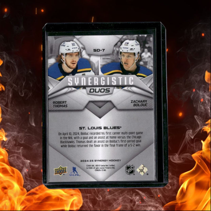 2024-25 Upper Deck Synergy Robert Thomas / Zachary Bolduc Synergistic Duos