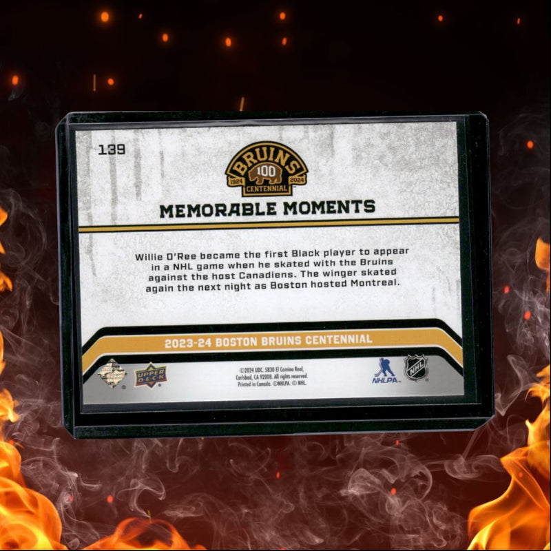 2023-24 Upper Deck Boston Bruins Centennial Willie O'Ree Memorable Moments SP