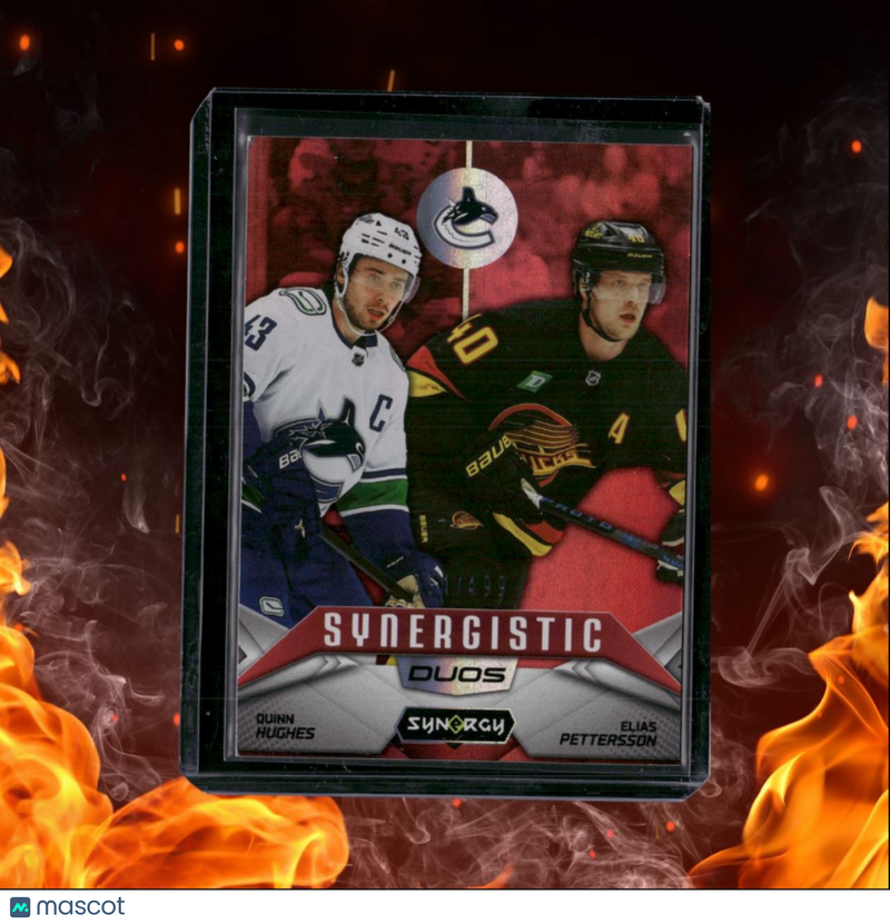 2024-25 Upper Deck Synergy Quinn Hughes / Elias Pettersson Synergistic Duos