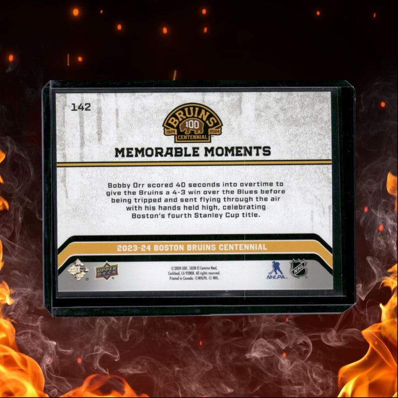 2023-24 Upper Deck Boston Bruins Centennial Bobby Orr Memorable Moments Flying