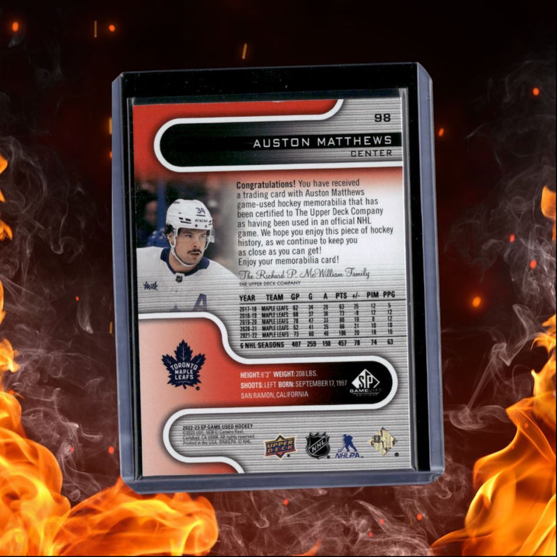 2022-23 SP Game Used Auston Matthews Red Jersey