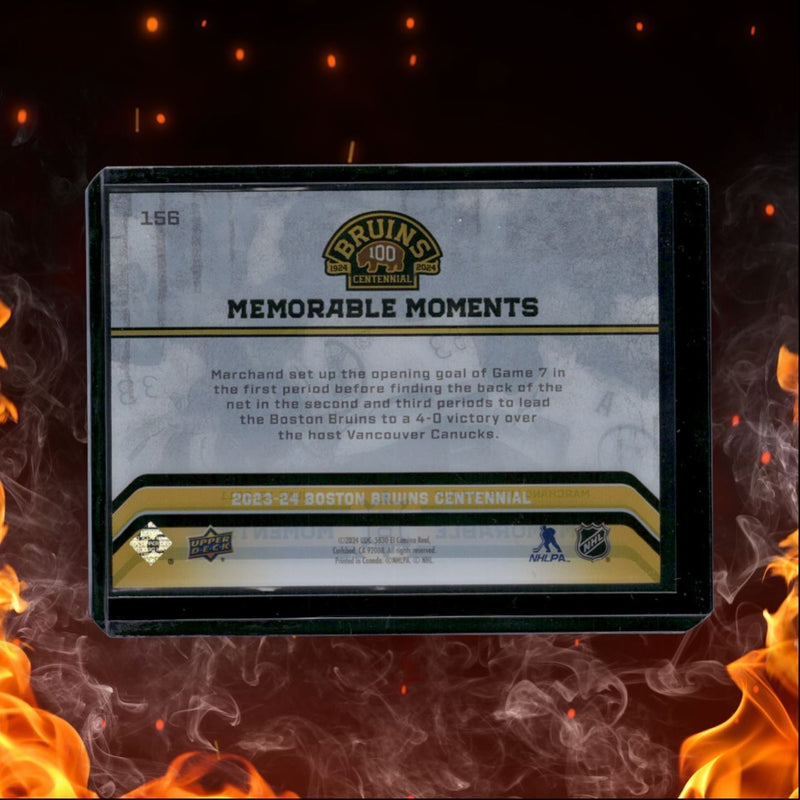 2023-24 Upper Deck Boston Bruins Centennial Brad Marchand Memorable Moments