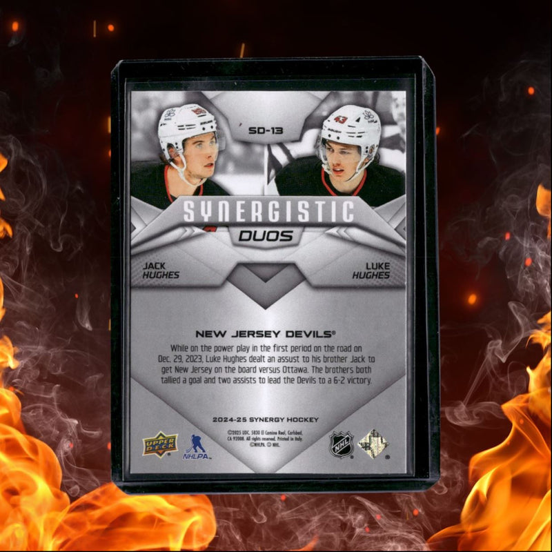 2024-25 Upper Deck Synergy Jack Hughes / Luke Hughes Synergistic Duos Stars