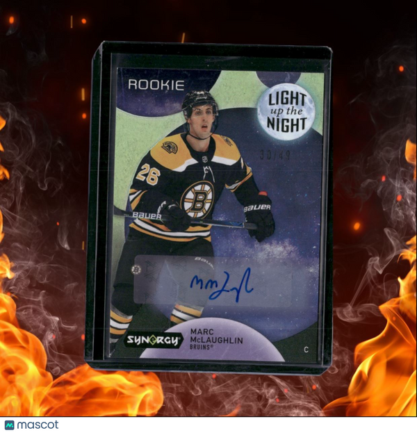 2022-23 Upper Deck Synergy Light Up The Night Rookie Marc McLaughlin Auto 30/49