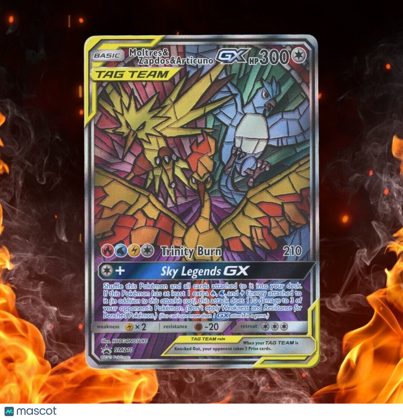 Pokemon Hidden Fates MOLTRES ZAPDOS ARTICUNO GX Black Star Promo SM210 LP