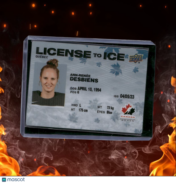 2023-24 UD Team Canada Women Ann-Renee Desbiens License to Ice #92