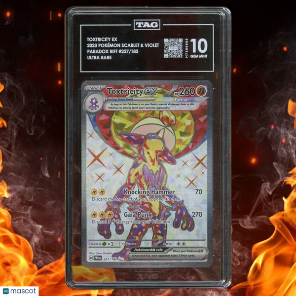 Pokemon Paradox Rift TOXTRICITY EX Ultra Rare Full Art 227/182 TAG 10