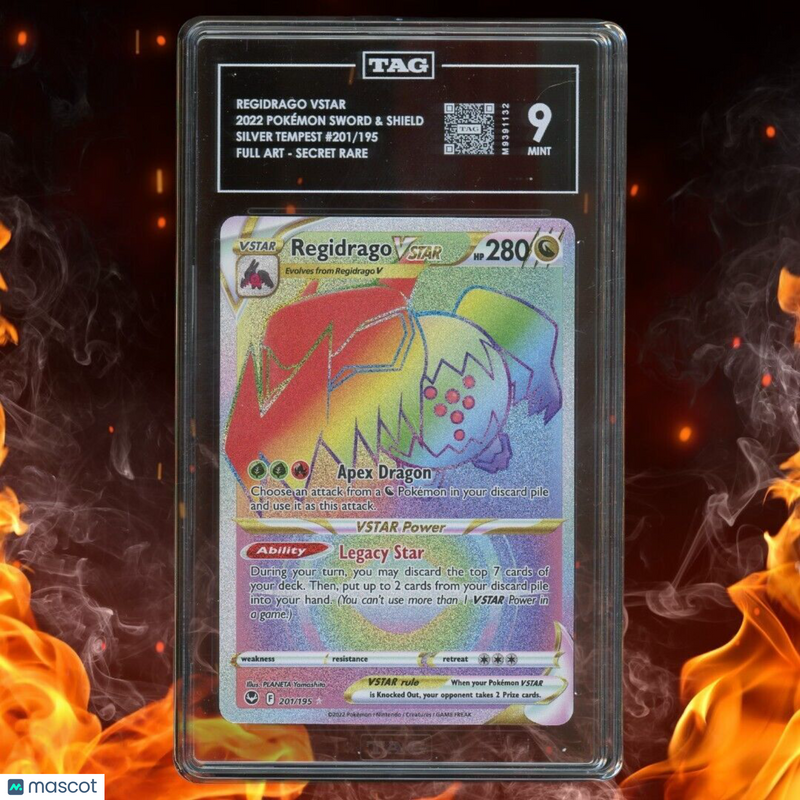 Pokemon Silver Tempest REGIDRAGO VSTAR Secret Rare Full Art 201/195 TAG 9