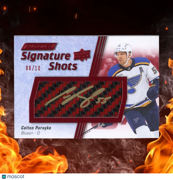 2023-24 Upper Deck Engrained COLTON PARAYKO Signature Shots /10 Red Stick #SS-CP