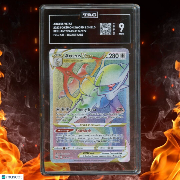 Pokemon Brilliant Stars ARCEUS VSTAR Secret Rare Full Art 176/172 TAG 9