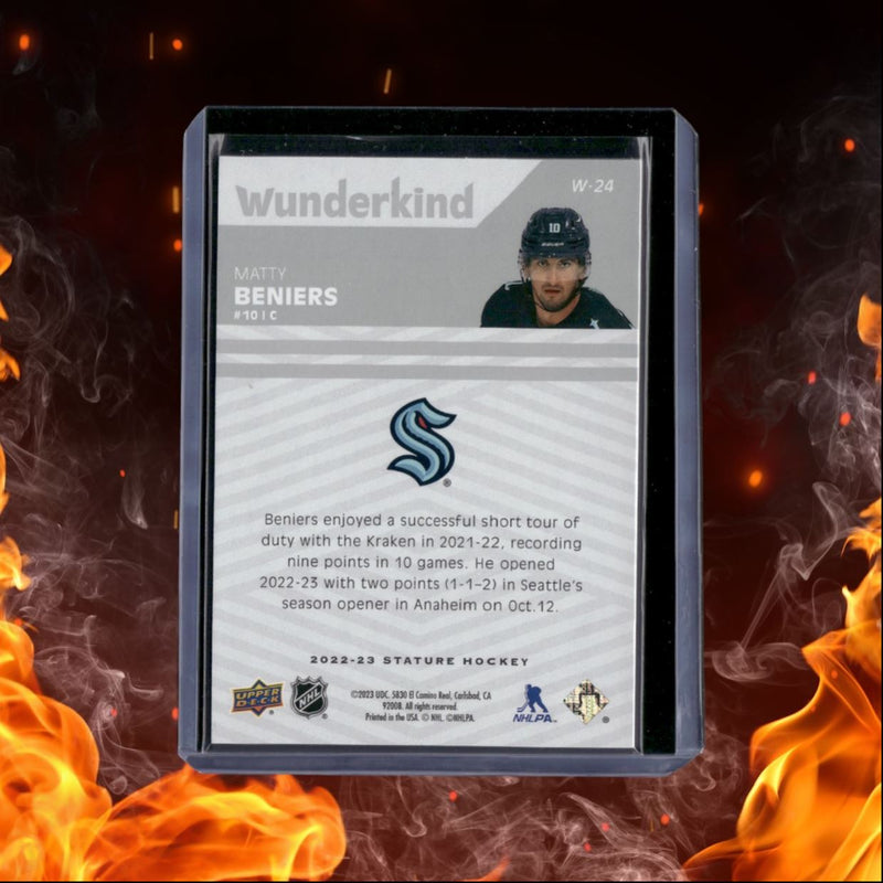 2022-23 Upper Deck Stature Wunderkind Matty Beniers