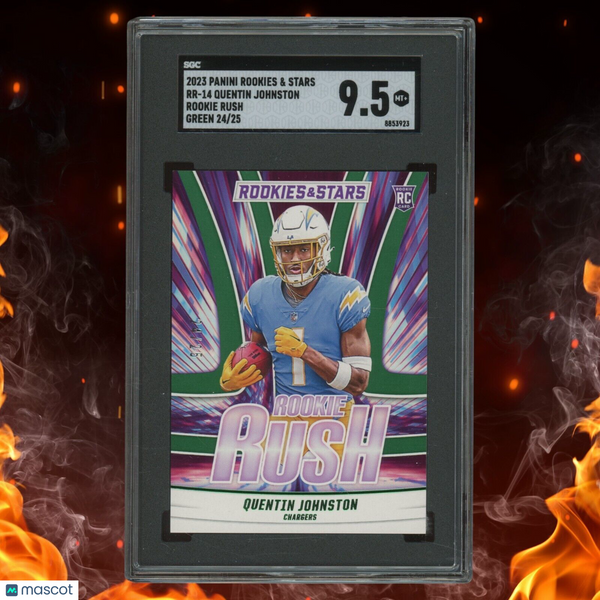 2023 Panini Rookies & Stars QUENTIN JOHNSTON Rookie Rush /25 Green SGC 9.5 #RR14