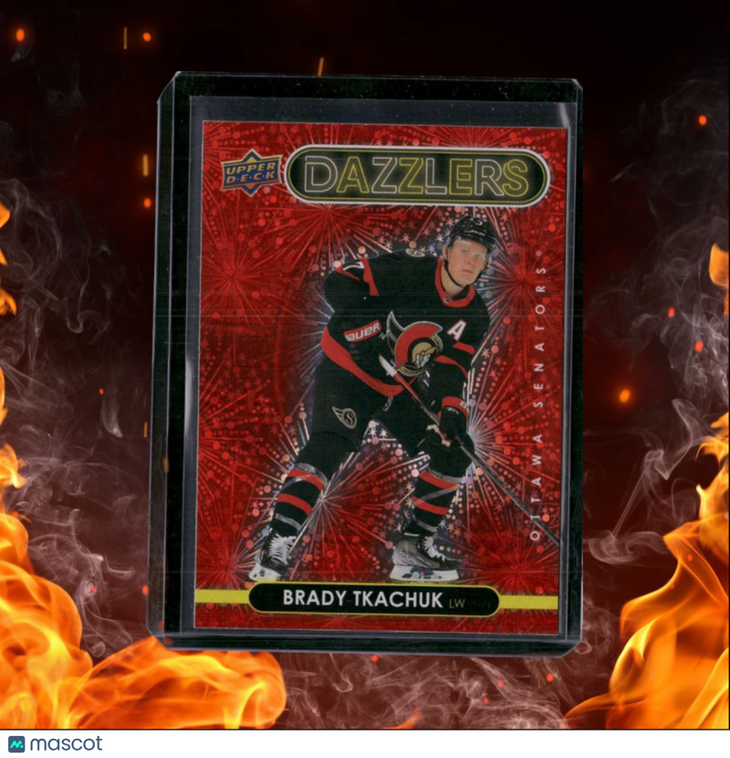 2021-22 Upper Deck Brady Tkachuk Dazzlers Red