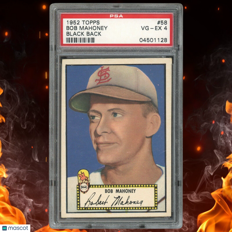 1952 Topps BOB MAHONEY Black Back PSA 4