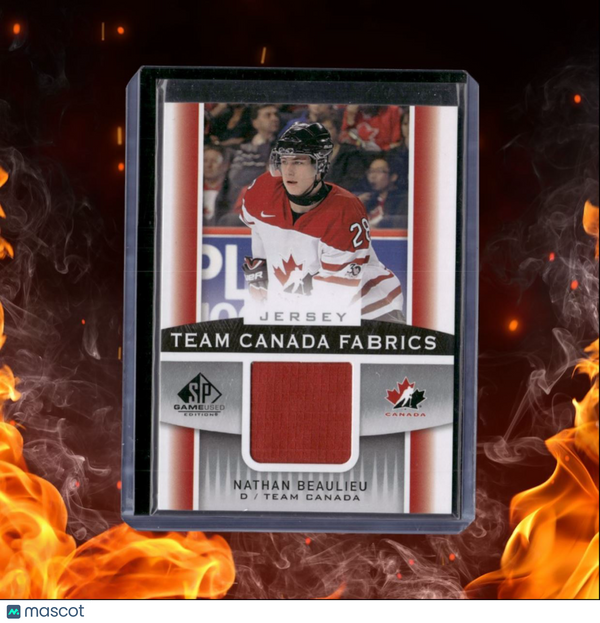 2013-14 SP Game Used Nathan Beaulieu Team Canada Fabrics Jersey #TC-NB