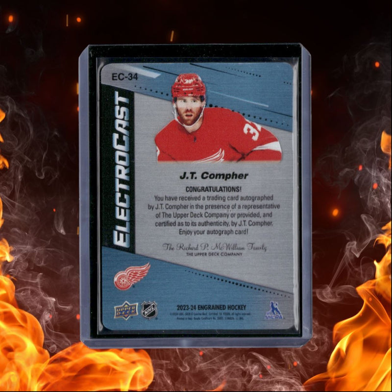 2023-24 Upper Deck Engrained J.T. Compher ElectroCast Auto