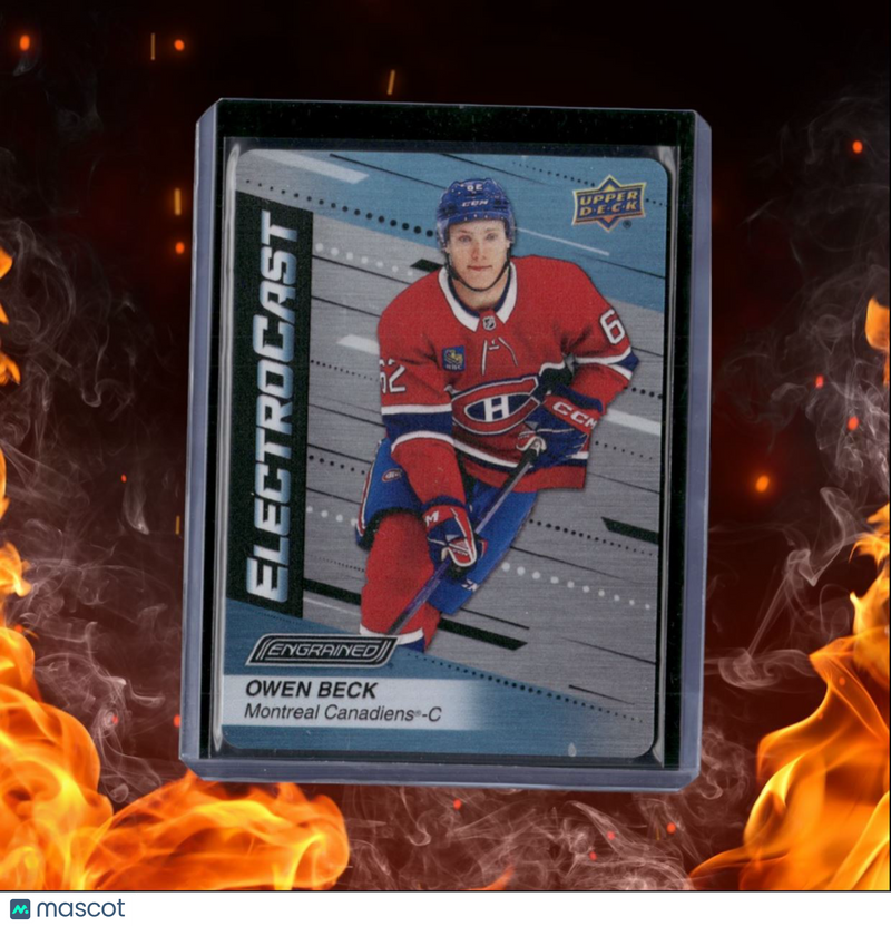 2023-24 Upper Deck Engrained Owen Beck ElectroCast SP Rookie